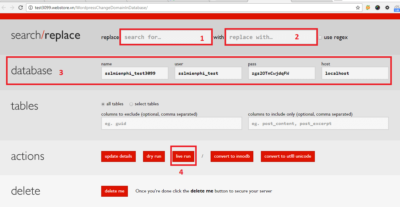 Hướng Dẫn Sử Dụng Tool Tìm Kiếm Và Thay Thế Trong Database