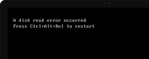 loi a disk read error occurred