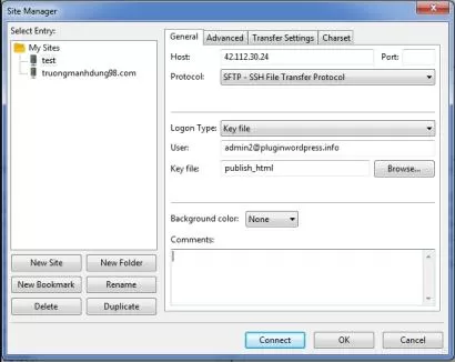 Làm Thế Nào Để SFTP Sử Dụng SSH2 Trên Filezilla?