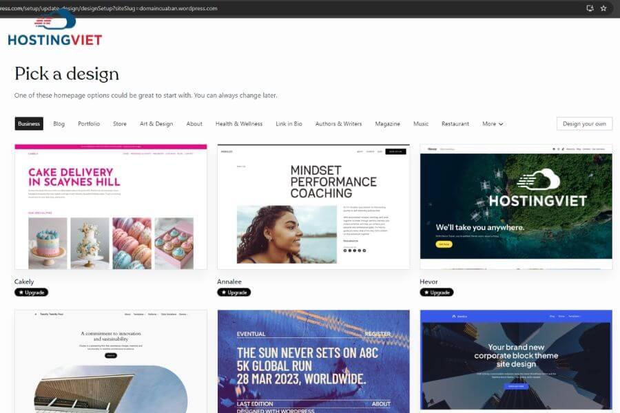 chọn chủ đề website wordpress