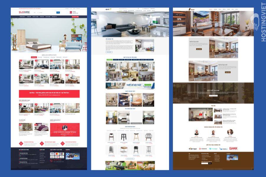 mẫu thiết kế website nội thất