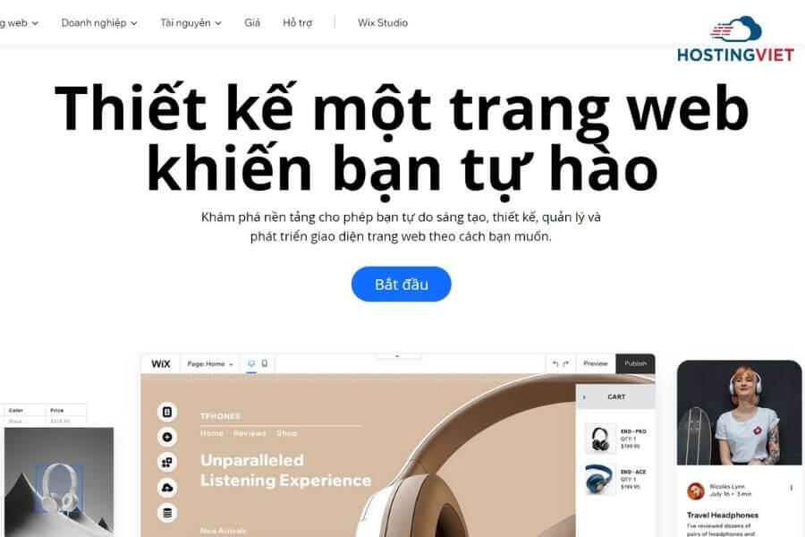 thiết kế website online bằng WIX