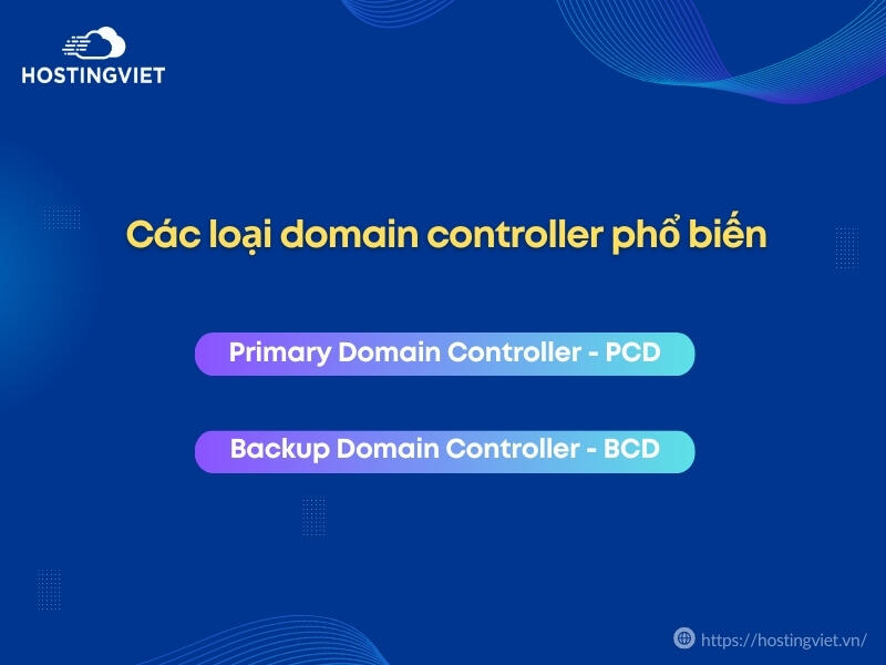 Các loại domain controller phổ biến