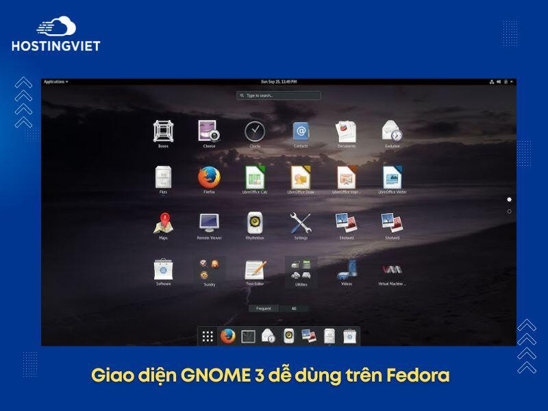 Giao diện GNOME 3 trên Fedora