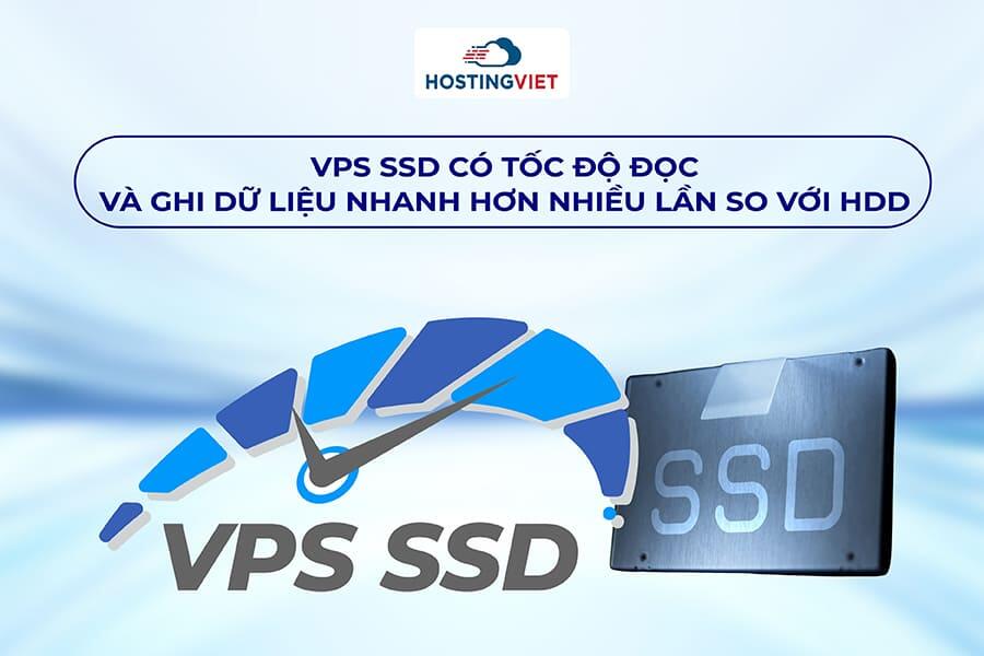 Tốc độ của VPS SSD cao hơn VPS HDD