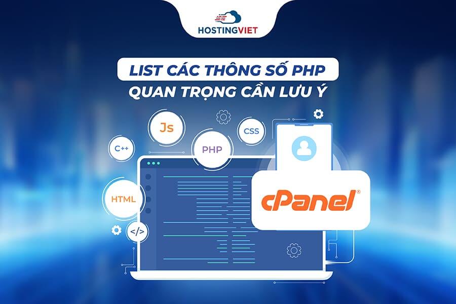 List c&aacute;c th&ocirc;ng số PHP quan trọng