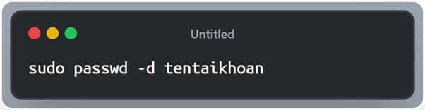 Cách xóa mật khẩu user trên VPS Linux