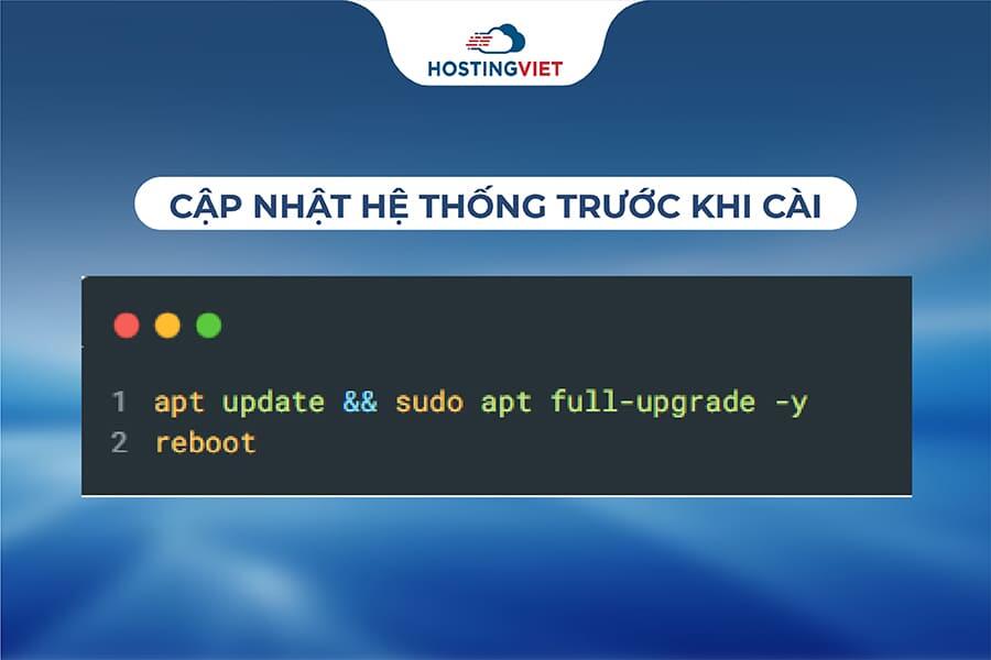 Cập nhật hệ thống trước khi cài n8n