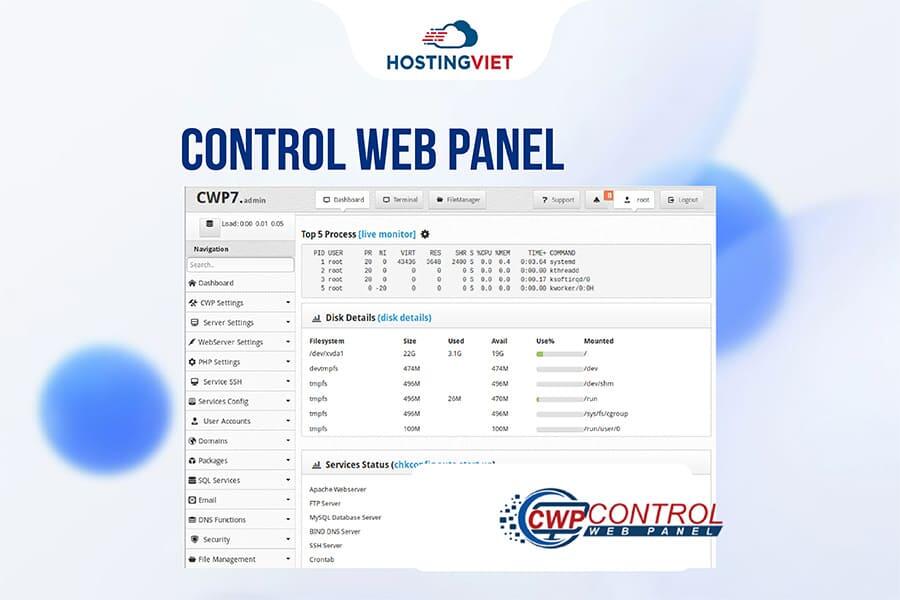 Control panel miễn phí - Control Web Panel (CWP)