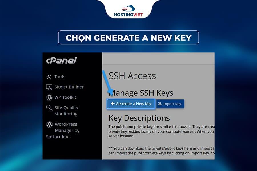 dùng SSH key trong cPanel truy cập Hosting dùng SSH key trong cPanel truy cập Hosting