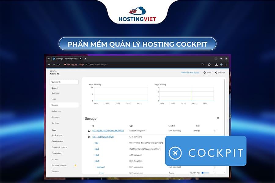 Phần mềm quản l&yacute; hosting Cockpit