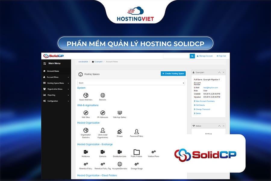 Phần mềm quản l&yacute; hosting SolidCP