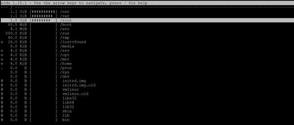 Cách sử dụng NCDU để kiểm tra dung lượng ổ cứng trên VPS/Server