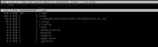 Cách sử dụng NCDU để kiểm tra dung lượng ổ cứng trên VPS/Server