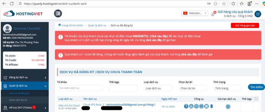 Trỏ domain về VPS sử dụng A Record - bước 1
