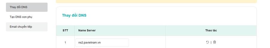 Trỏ domain về VPS bằng NameServer của nhà cung cấp - Bước 2