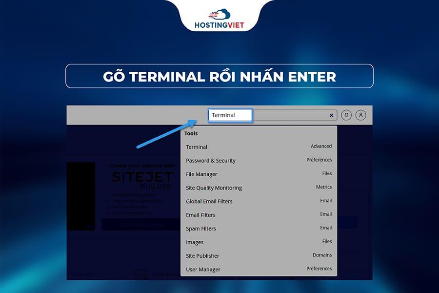 truy cập Hosting bằng SSH sử dụng Terminal trong cPanel truy cập Hosting bằng SSH sử dụng Terminal trong cPanel