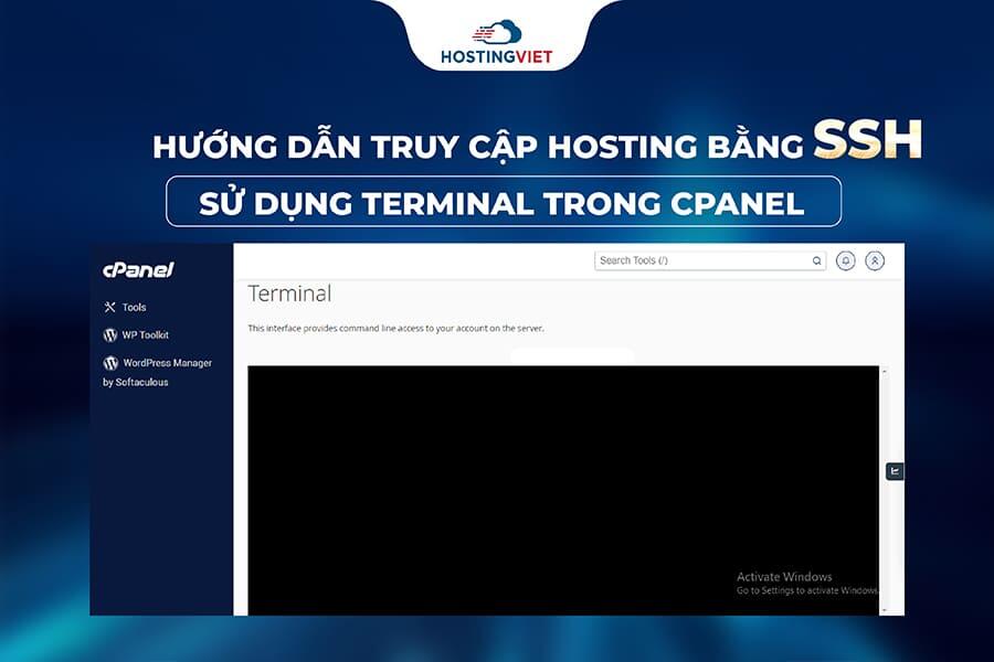 truy cập Hosting bằng SSH sử dụng Terminal trong cPanel