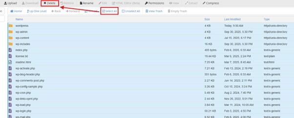 Bước 3: Xóa dữ liệu mã nguồn