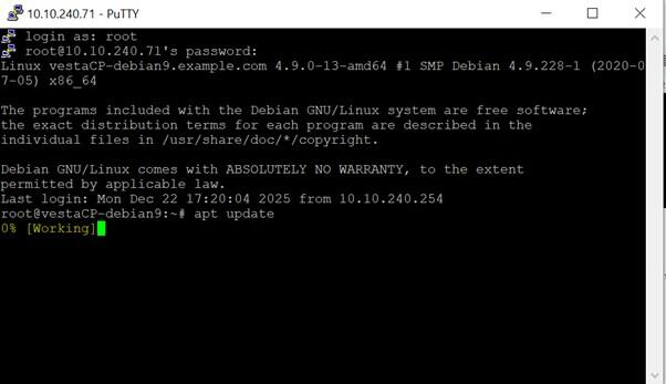 Bước 2: Cập nhật hệ thống