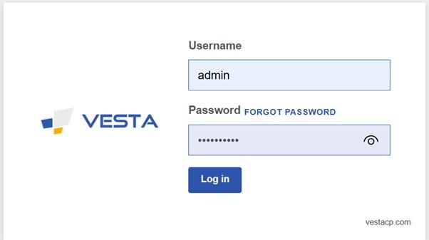 C&aacute;ch đăng nhập VestaCP