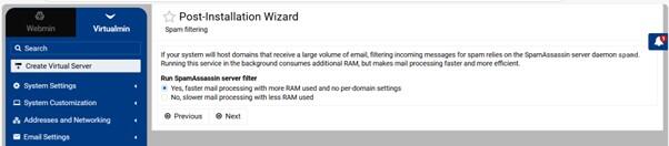 Cấu hình lọc thư rác Cấu hình lọc thư rác