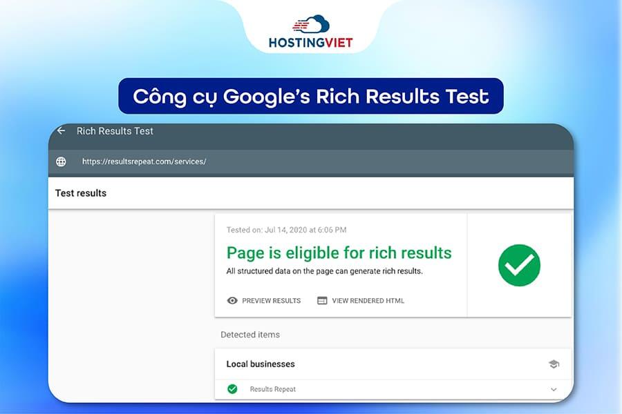 Công cụ Google’s Rich Results Test Công cụ Google’s Rich Results Test