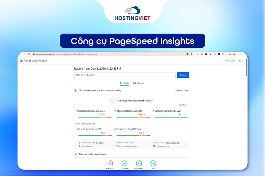 Công cụ PageSpeed Insights Công cụ PageSpeed Insights