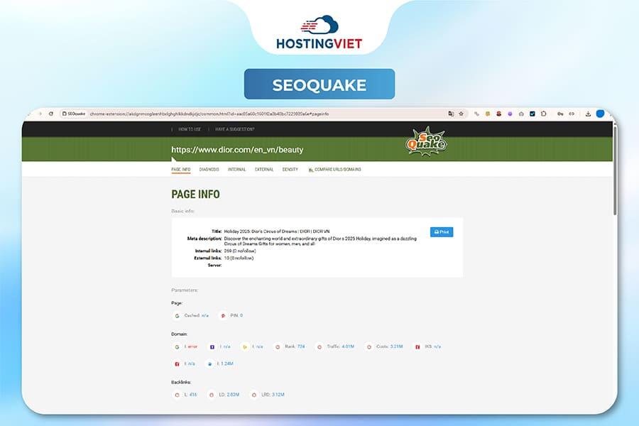 C&ocirc;ng cụ SEOquake