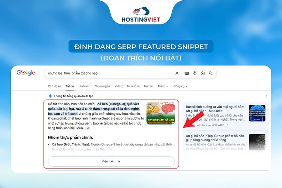 Định dạng SERP Featured Snippet