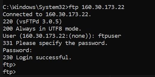 Kiểm tra hoạt động của FTP Server