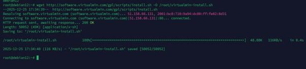 Tải script cài đặt Virtualmin Tải script cài đặt Virtualmin
