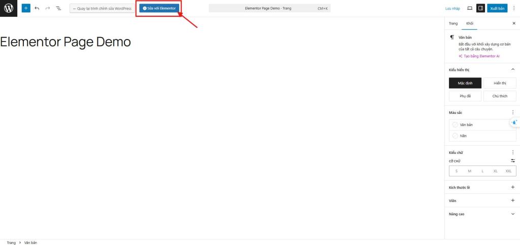 Tạo mới trang v&agrave; b&agrave;i viết t&ugrave;y chỉnh với Elementor - bước 2