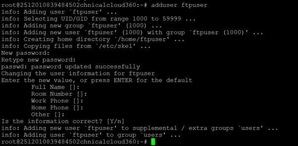 Tạo t&agrave;i khoản người d&ugrave;ng d&agrave;nh cho FTP tr&ecirc;n Linux