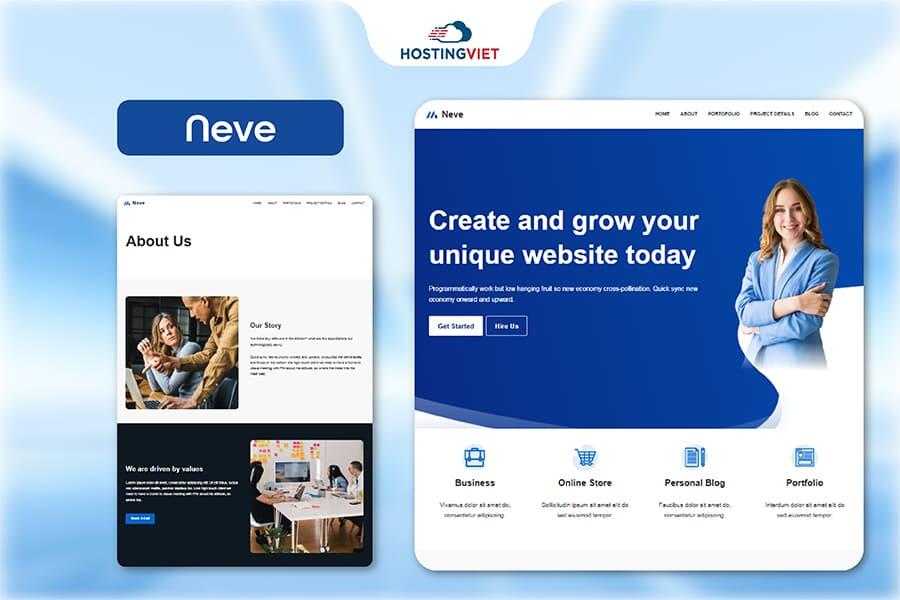 Theme wordpress bán hàng Neve