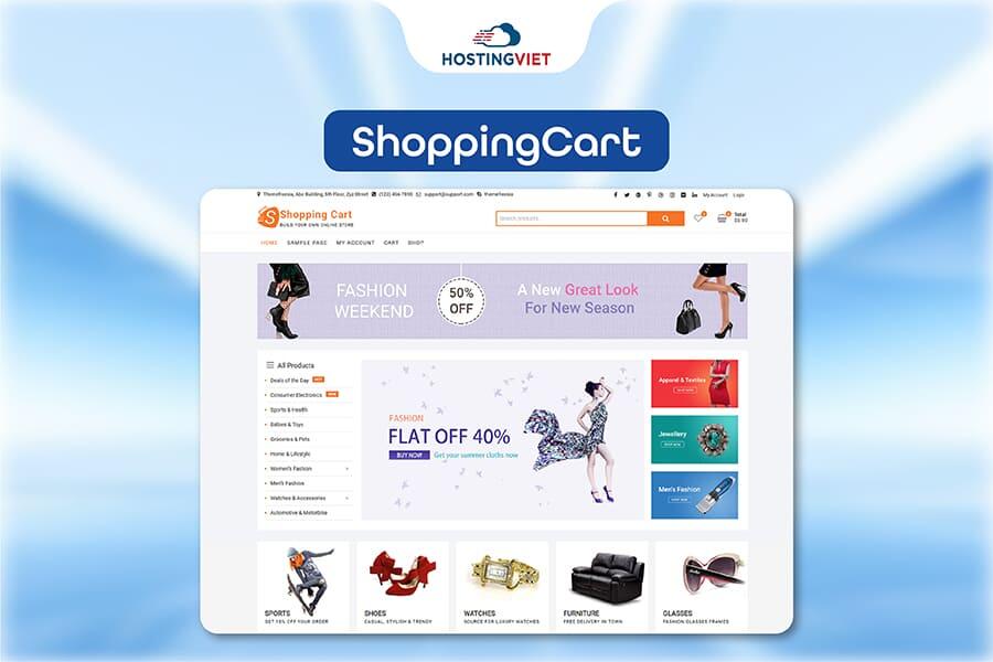 Theme wordpress bán hàng ShoppingCart