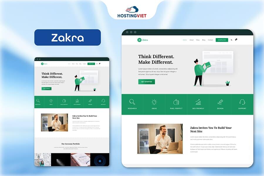 Theme wordpress bán hàng Zakra