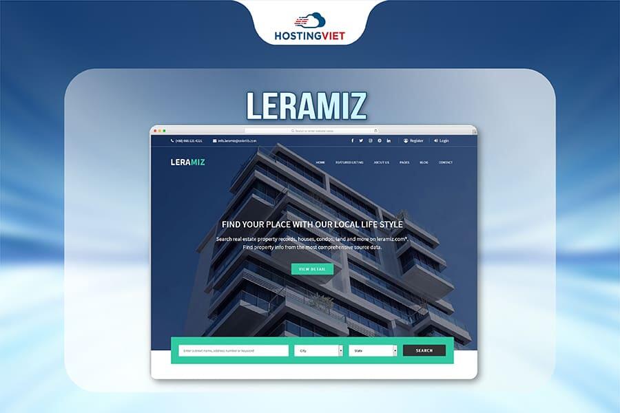 Theme Wordpress bất động sản  Leramiz