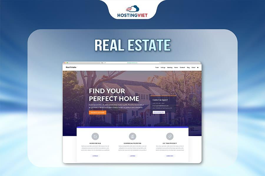 Theme Wordpress bất động sản Real Estate