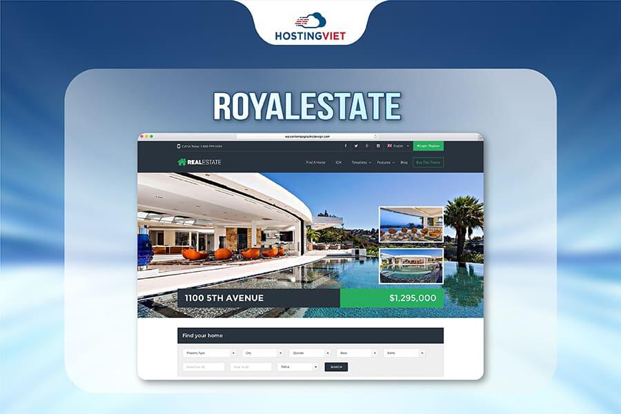 Theme Wordpress bất động sản Royalestate 