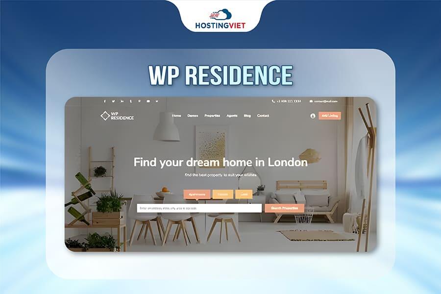 Theme Wordpress bất động sản WP Residence