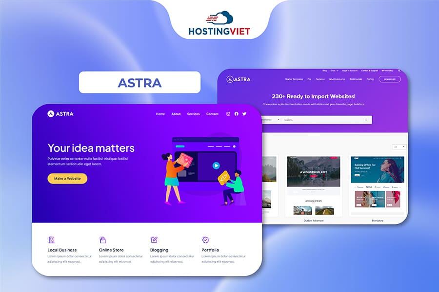 Theme wordpress đẹp - Astra