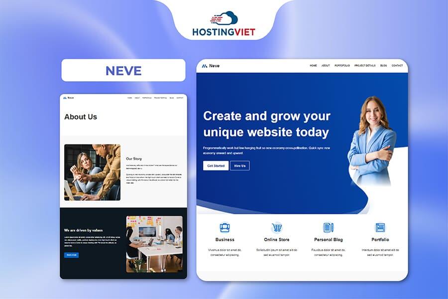 Theme wordpress đẹp - Neve