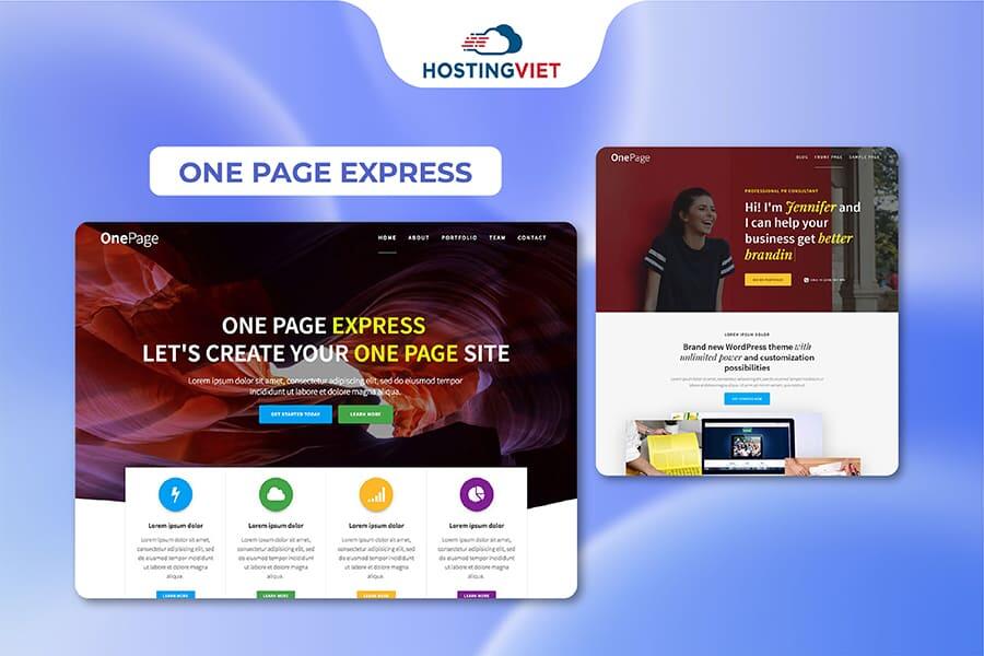 Theme wordpress đẹp - One Page Express