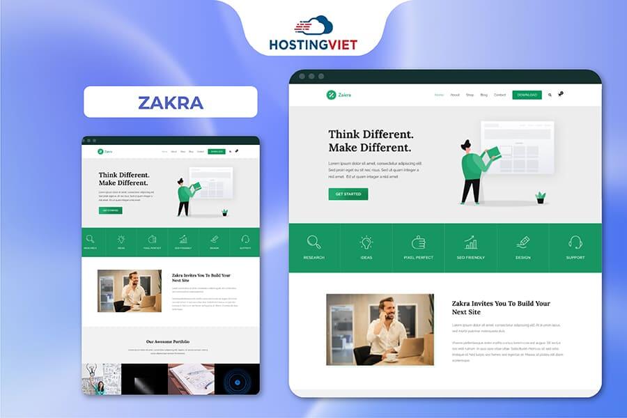 Theme wordpress đẹp - Zakra