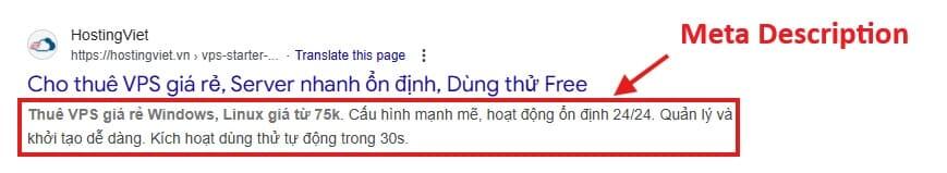 Tối ưu thẻ Meta Description Tối ưu thẻ Meta Description