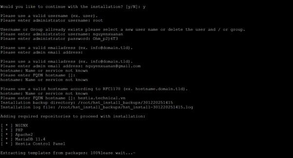 Bước 3: Thiết lập cấu h&igrave;nh