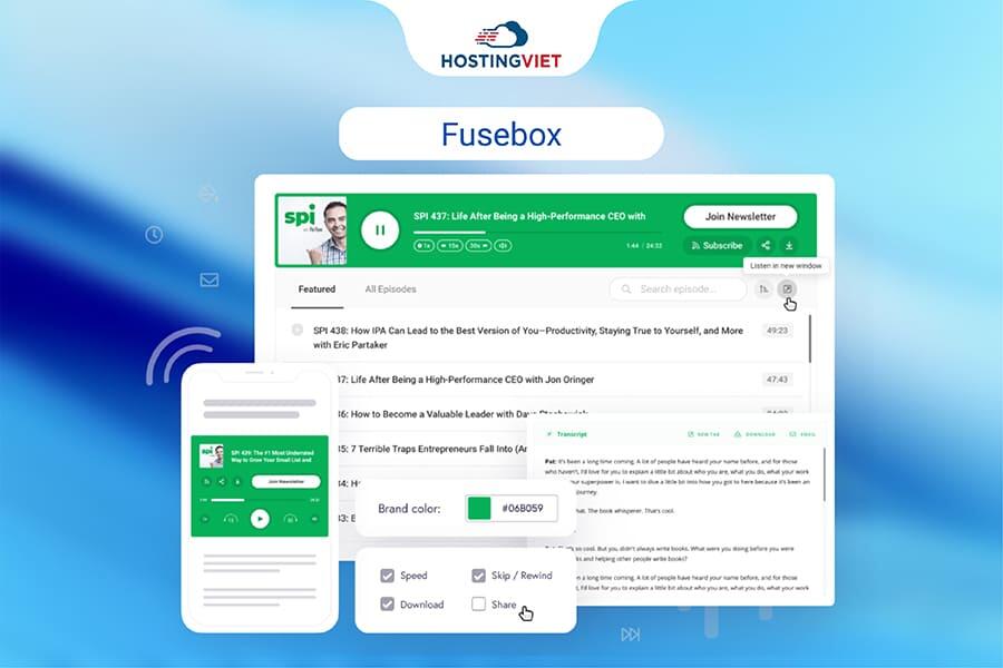 Đơn vị cung cấp podcast hosting - Fusebox