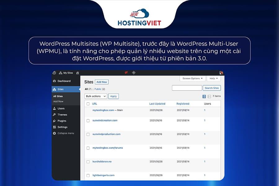 kh&aacute;i niệm Wordpress multisite