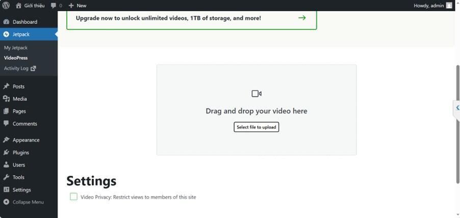 Tải l&ecirc;n v&agrave; quản l&yacute; video